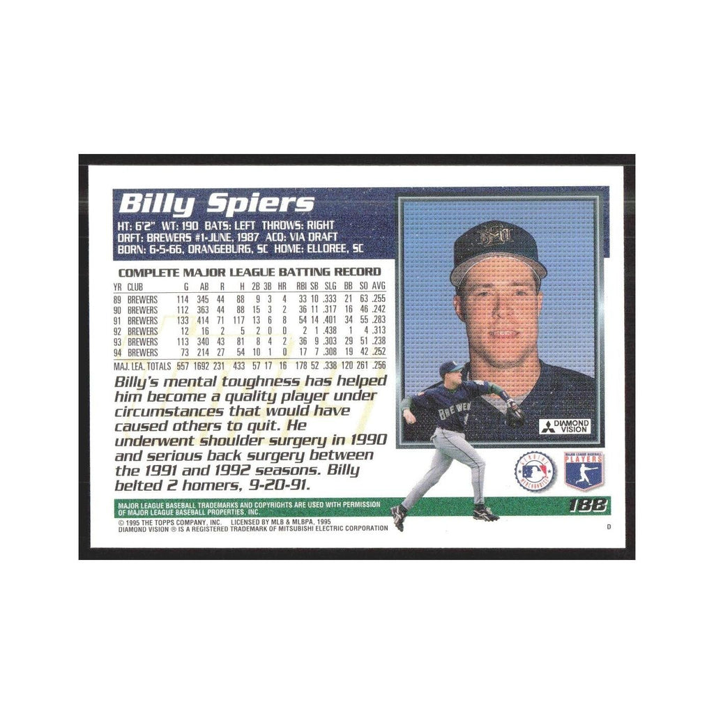 1995 Topps Billy Spiers Brewers #188