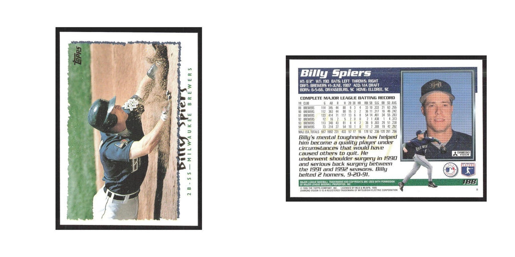 1995 Topps Billy Spiers Brewers #188