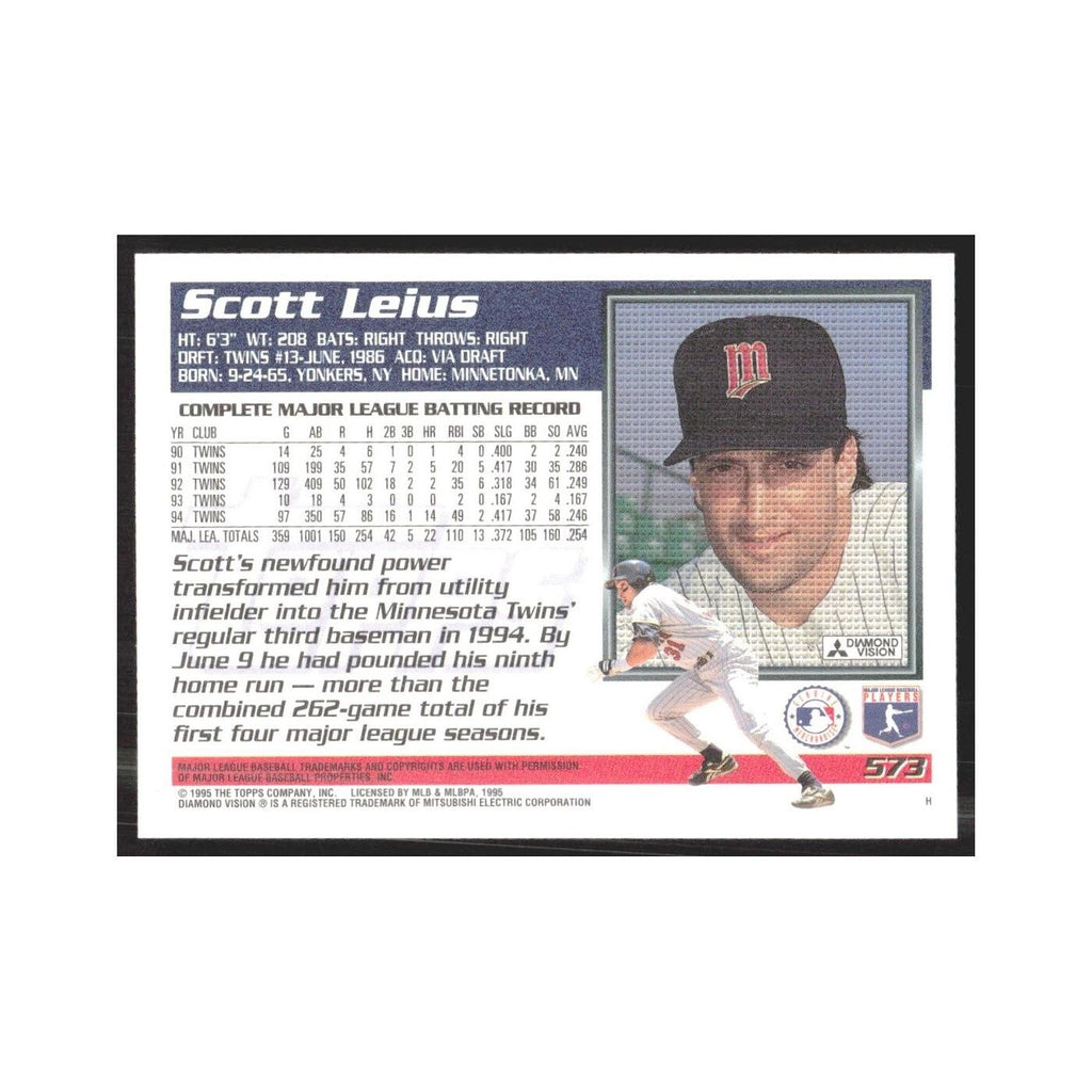 1995 Topps Scott Leius Twins #576