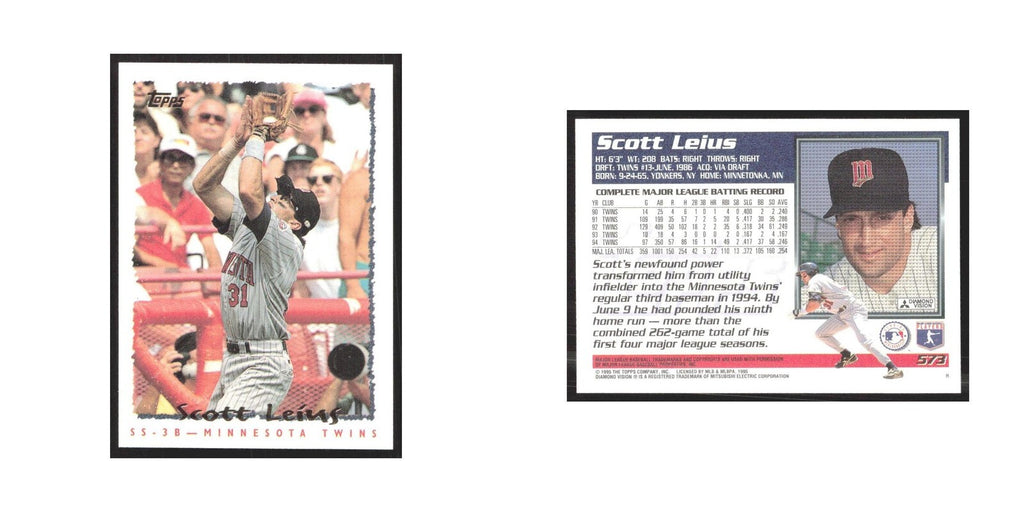 1995 Topps Scott Leius Twins #576