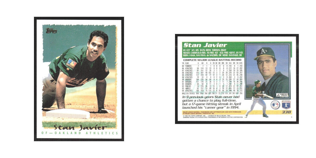 1995 Topps Stan Javier Angels #338