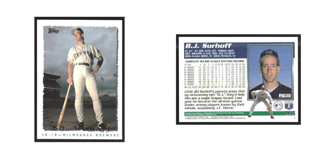 1995 Topps B.J. Surhoff Brewers #367