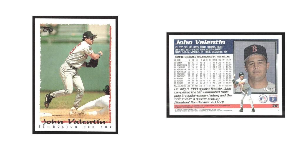 1995 Topps John Valentin Red Sox #36