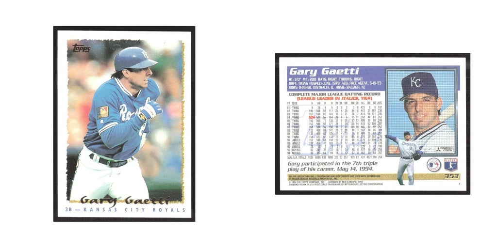 1995 Topps Gary Gaetti Royals #353