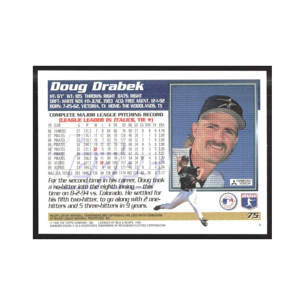 1995 Topps Doug Drabek Astros #75