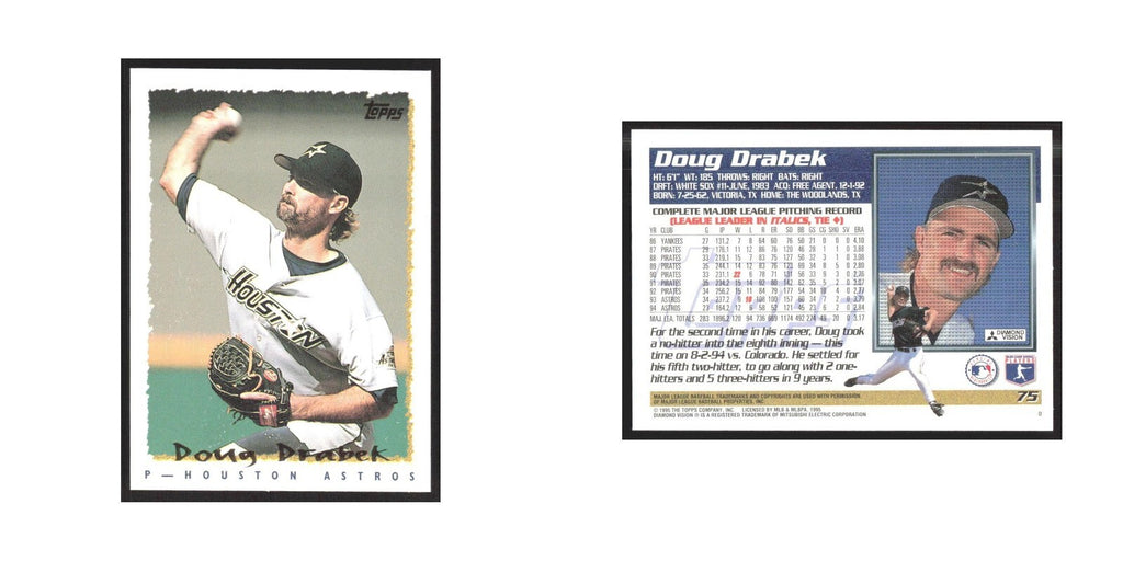 1995 Topps Doug Drabek Astros #75
