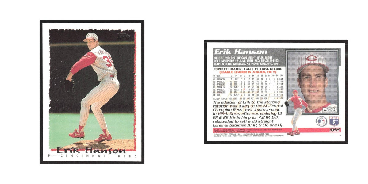 1995 Topps Erik Hanson Reds #322