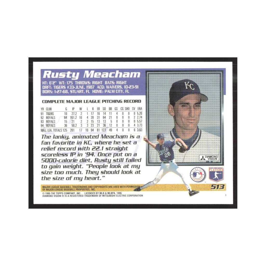 1995 Topps Rusty Meacham Royals #513