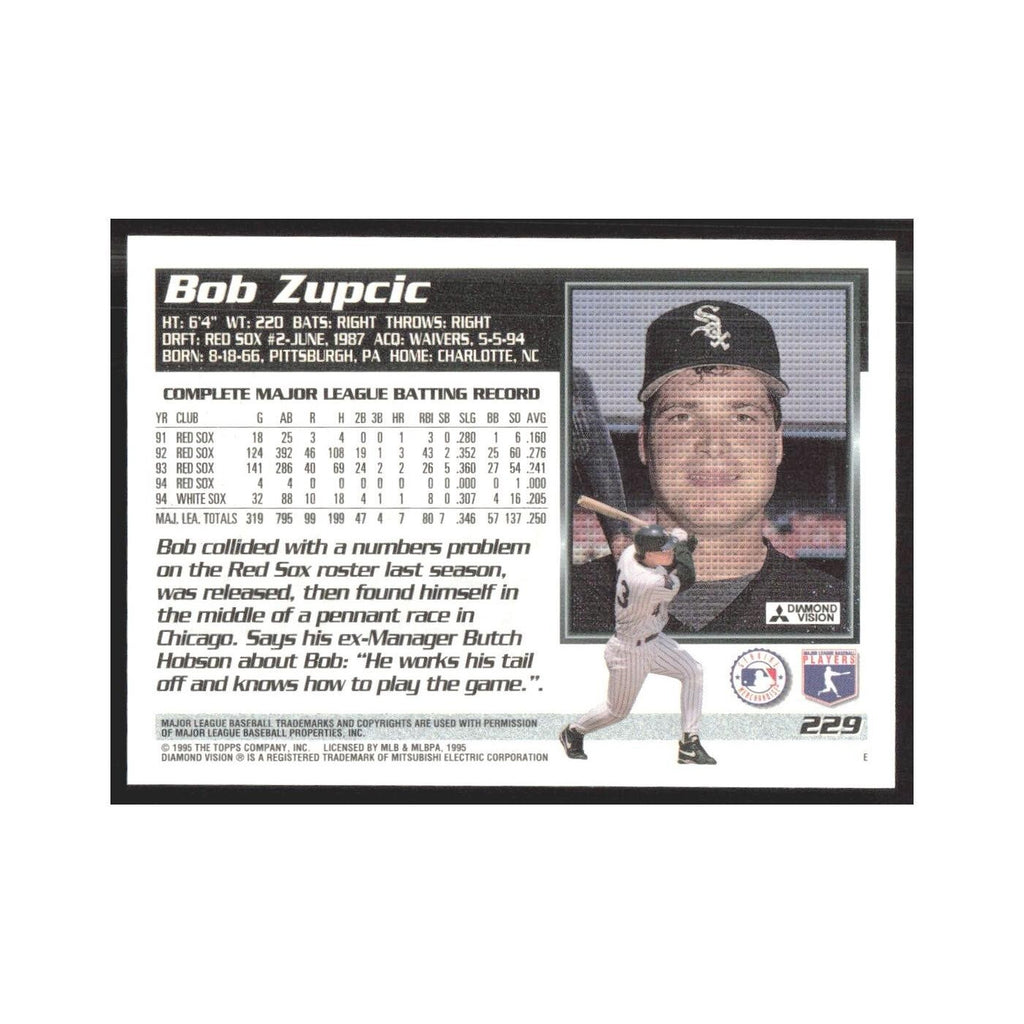 1995 Topps Bob Zupcic White Sox #229