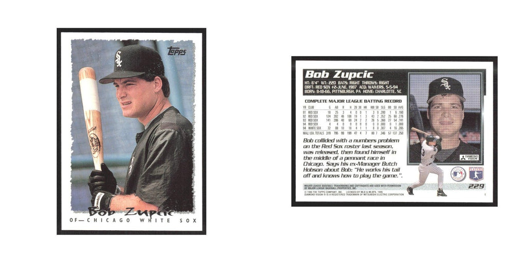 1995 Topps Bob Zupcic White Sox #229