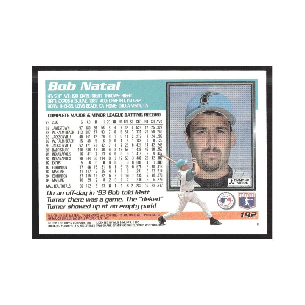 1995 Topps Bob Natal Florida Marlins #192