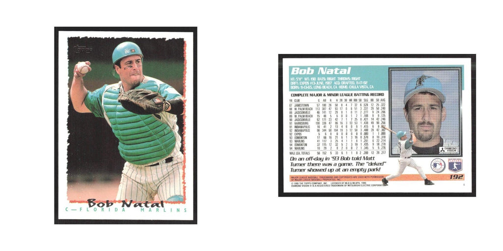 1995 Topps Bob Natal Florida Marlins #192