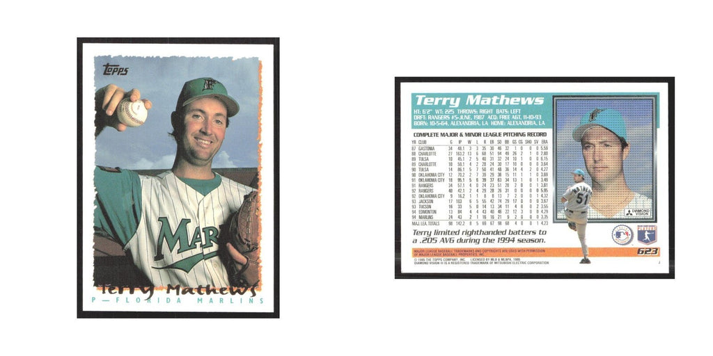 1995 Topps Terry Mathews Florida Marlins #623