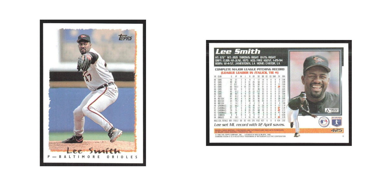 1995 Topps Lee Smith Orioles #425