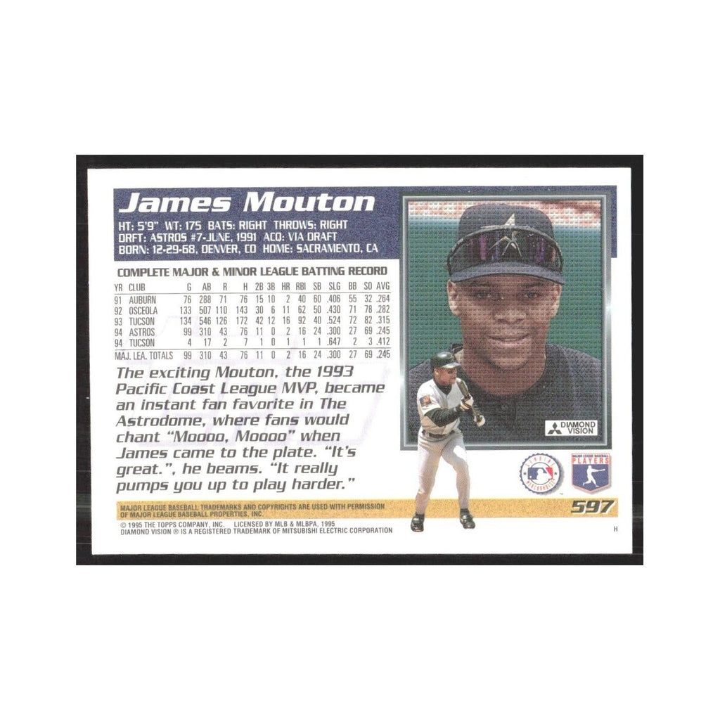 1995 Topps James Mouton Astros #597