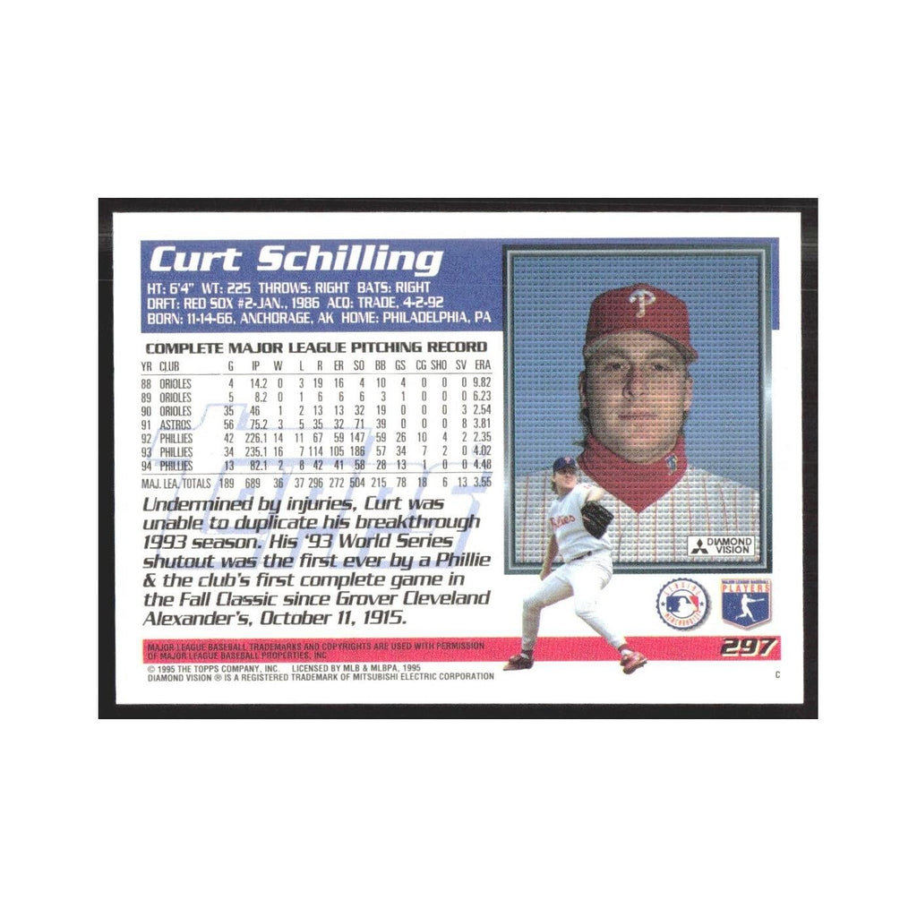 1995 Topps Curt Schilling Phillies #297