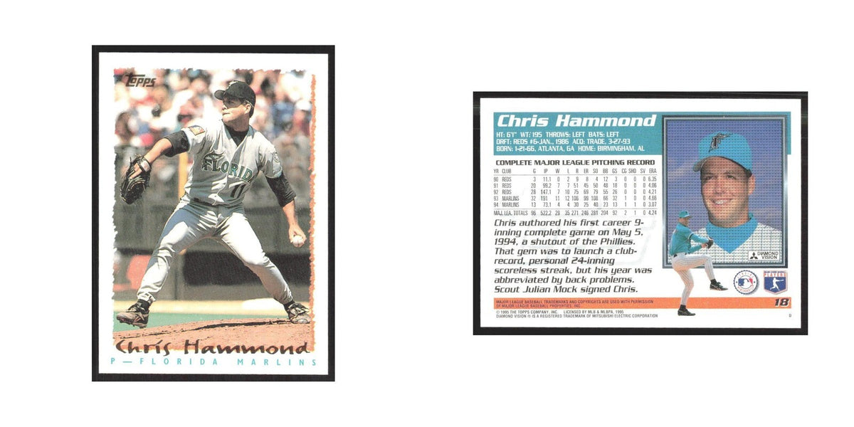 1995 Topps Chris Hammond Florida Marlins #18