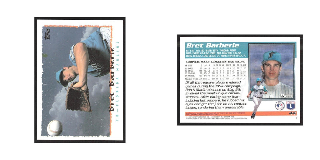 1995 Topps Bret Barberie Florida Marlins #44