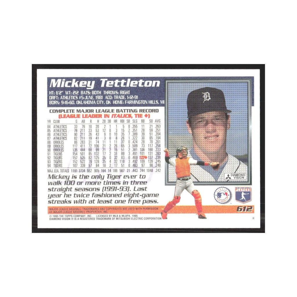 1995 Topps Mickey Tettleton Tigers #612