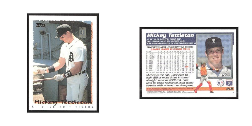 1995 Topps Mickey Tettleton Tigers #612