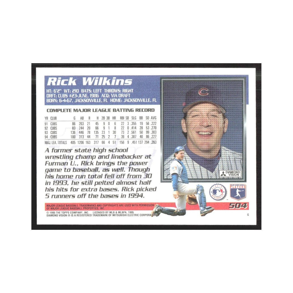 1995 Topps Rick Wilkins Cubs #504