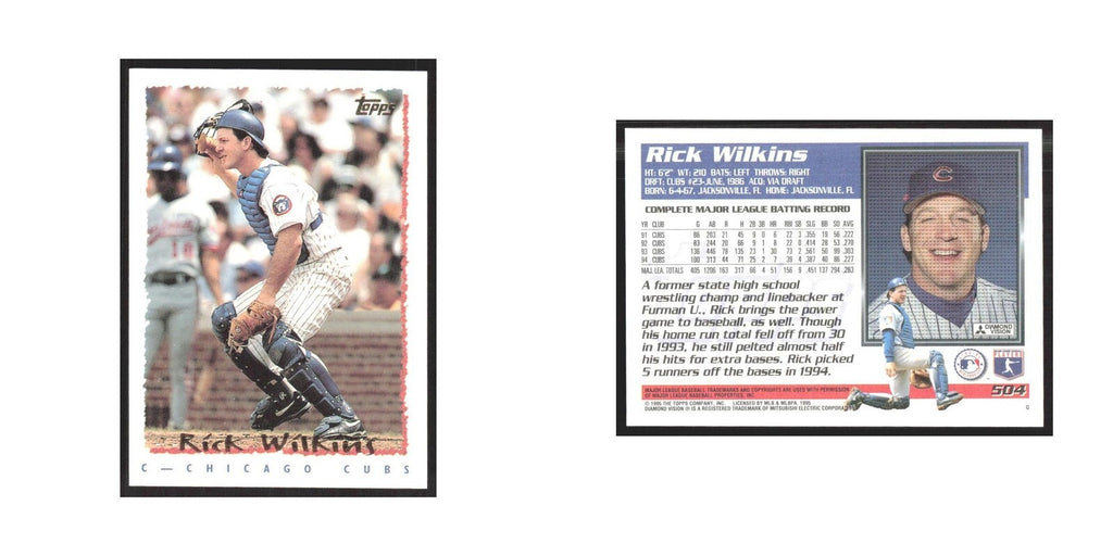 1995 Topps Rick Wilkins Cubs #504