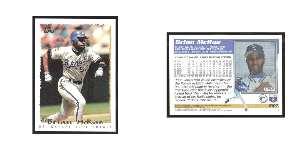1995 Topps Brian McRae Royals #624