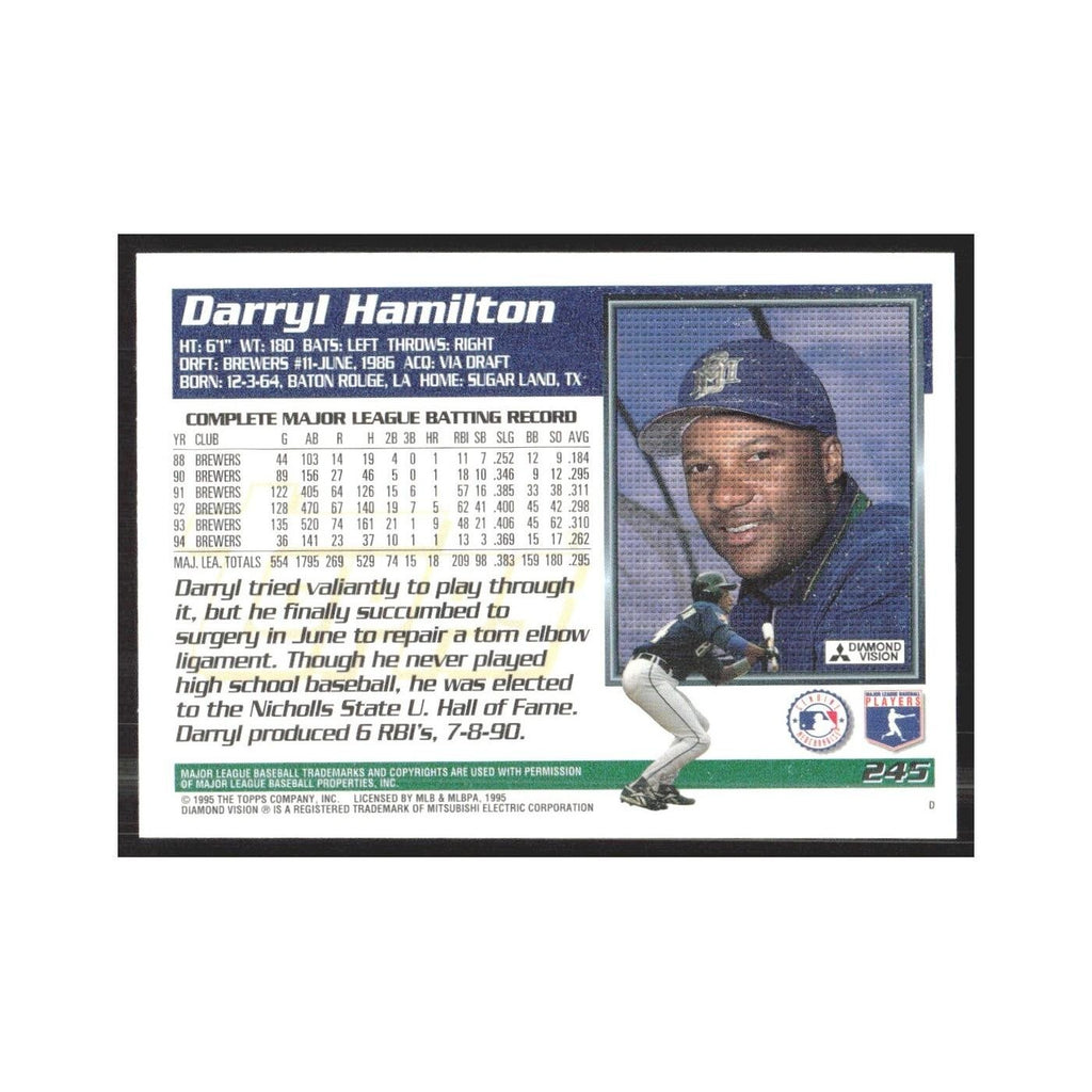 1995 Topps Darryl Hamilton Brewers #245
