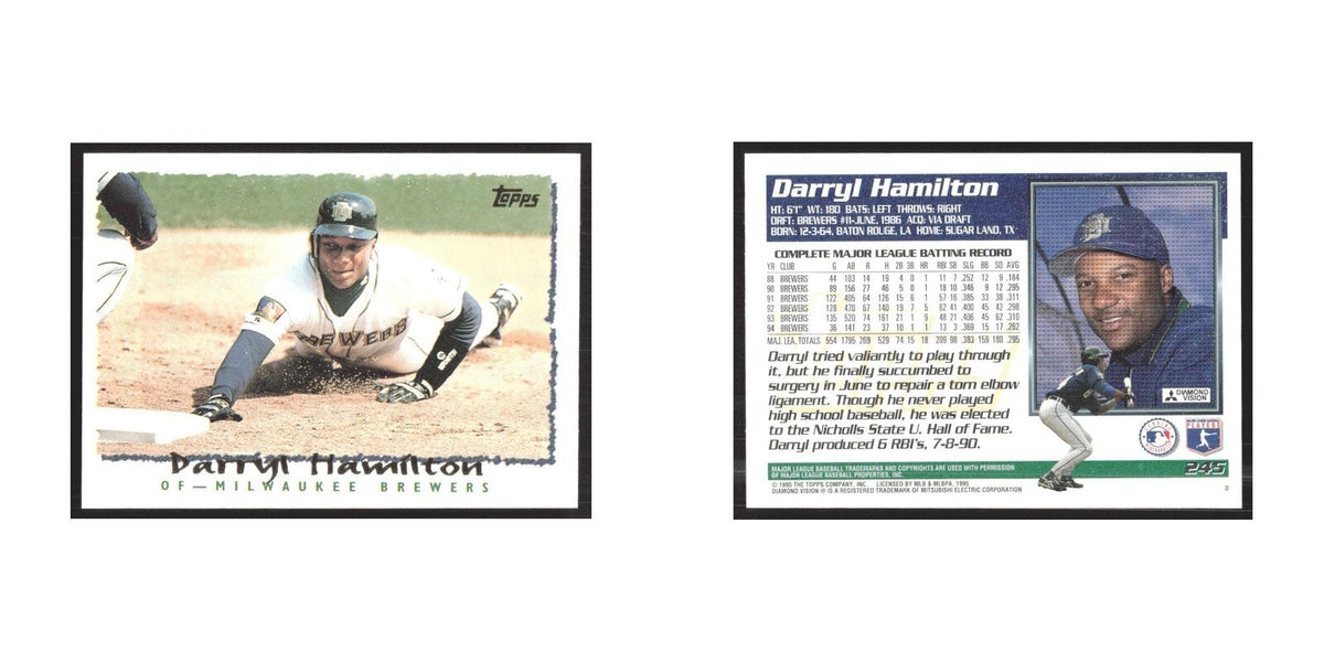 1995 Topps Darryl Hamilton Brewers #245