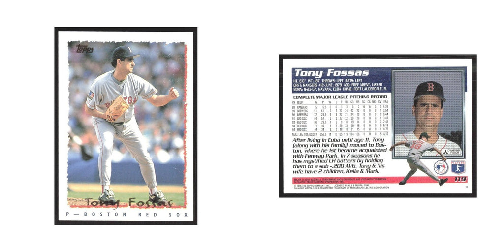 1995 Topps Tony Fossas Red Sox #119
