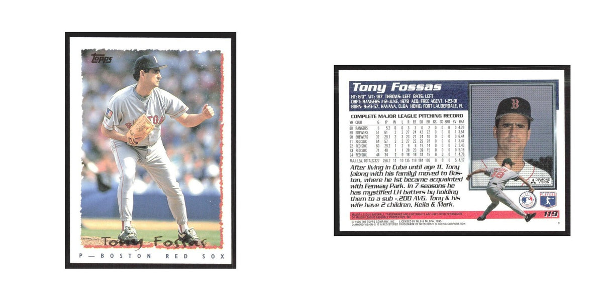 1995 Topps Tony Fossas Red Sox #119