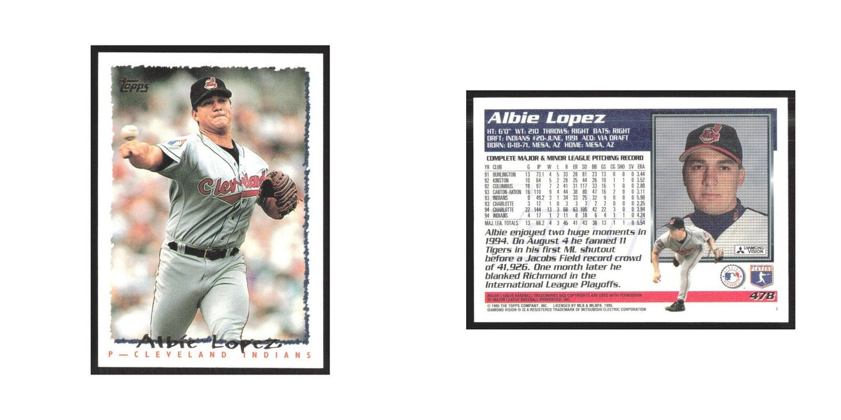 1995 Topps Albie Lopez Indians #478