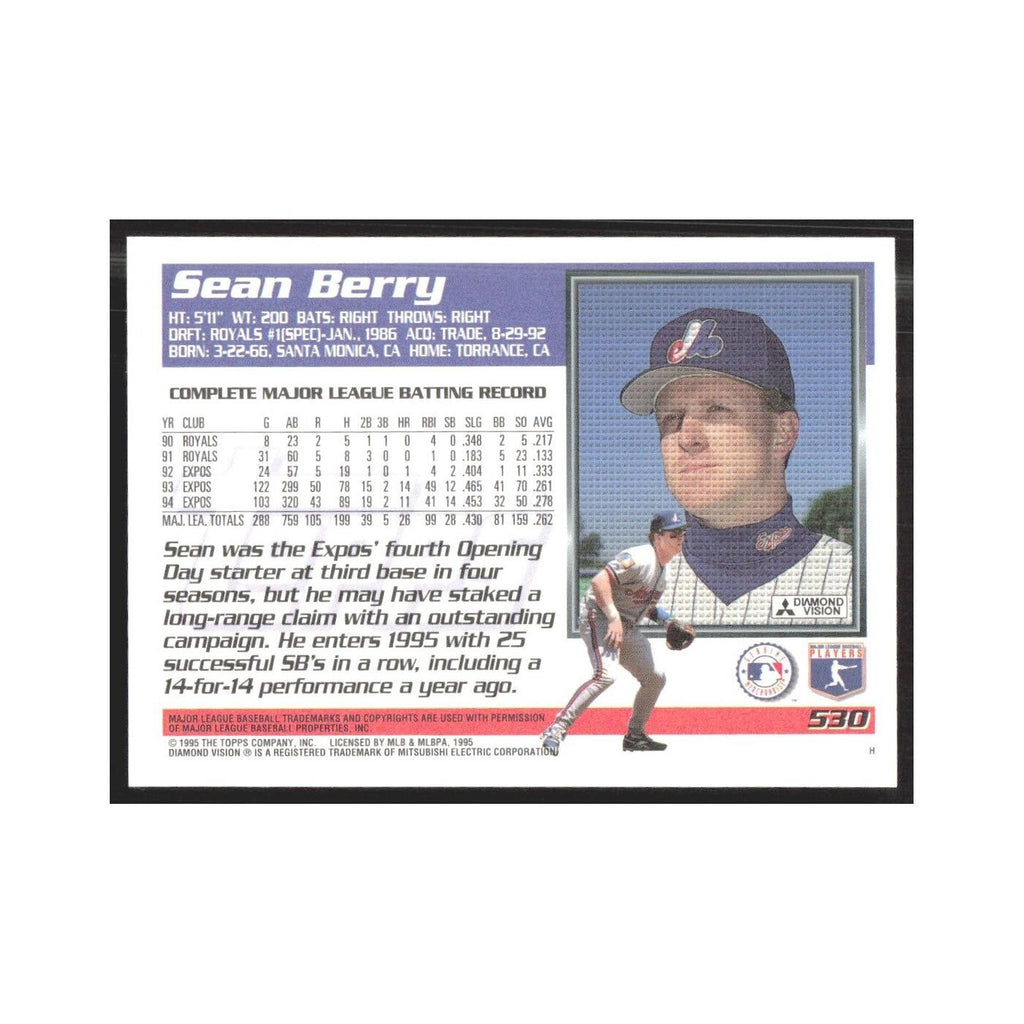 1995 Topps Sean Berry Montreal Expos #530