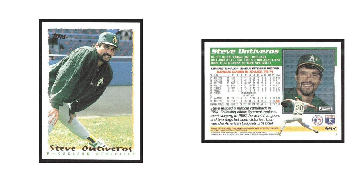 1995 Topps Steve Ontiveros Athletics #593