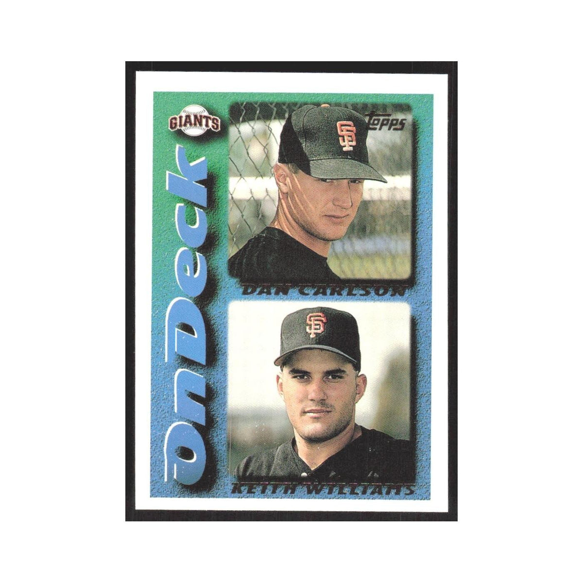 1995 Topps Dan Carlson/Keith Williams Giants #658