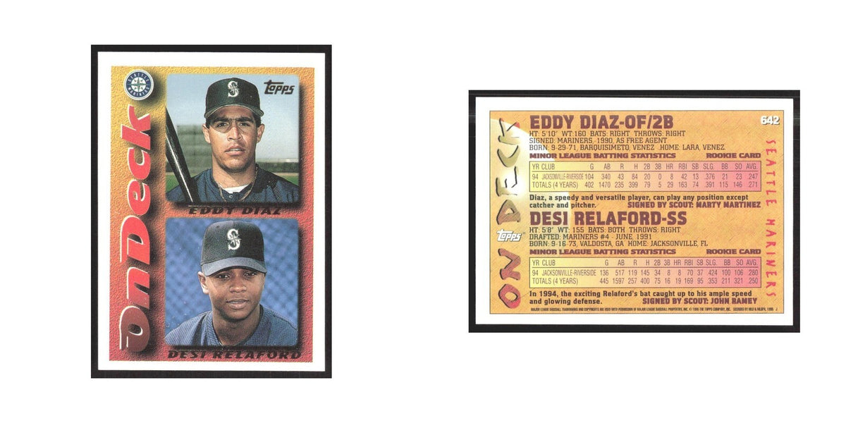 1995 Topps Eddy Diaz/Desi Relaford Mariners #642