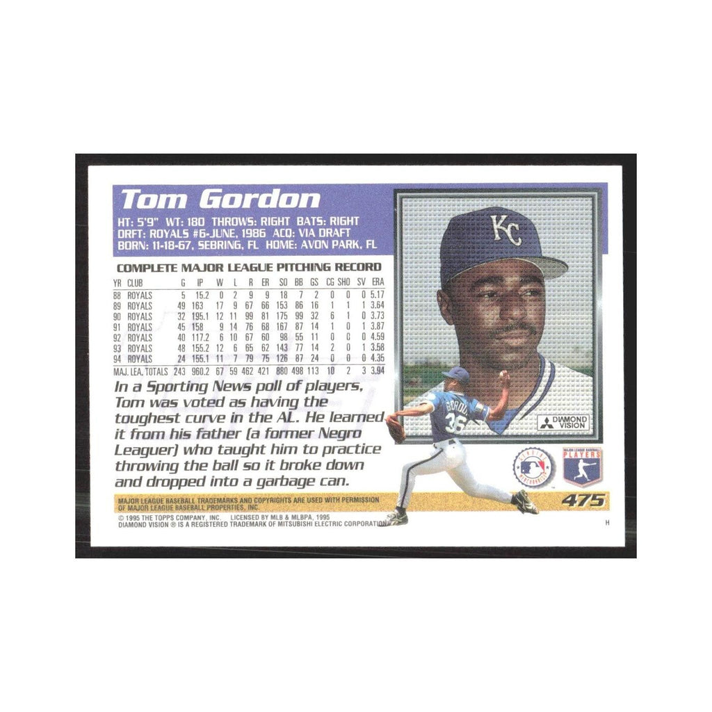 1995 Topps Tom Gordon Royals #475