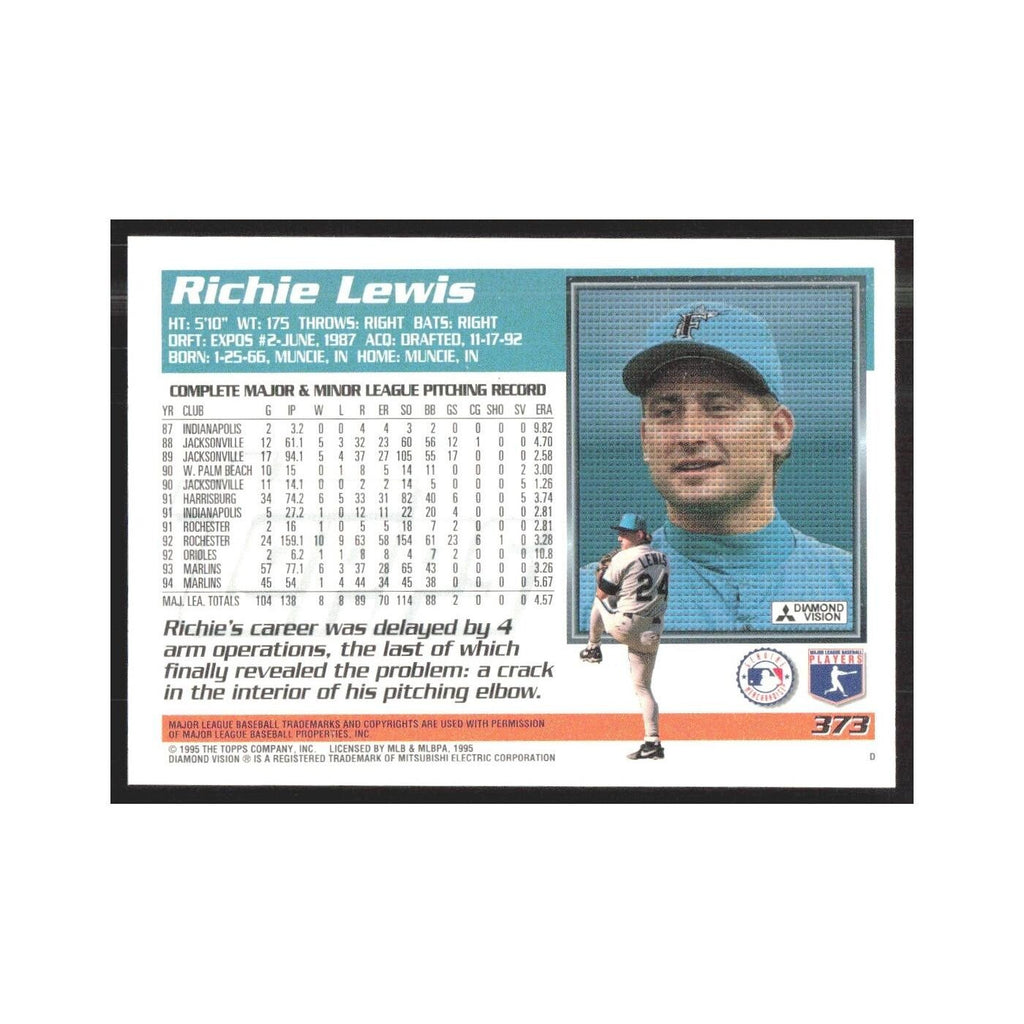 1995 Topps Richie Lewis Florida Marlins #373