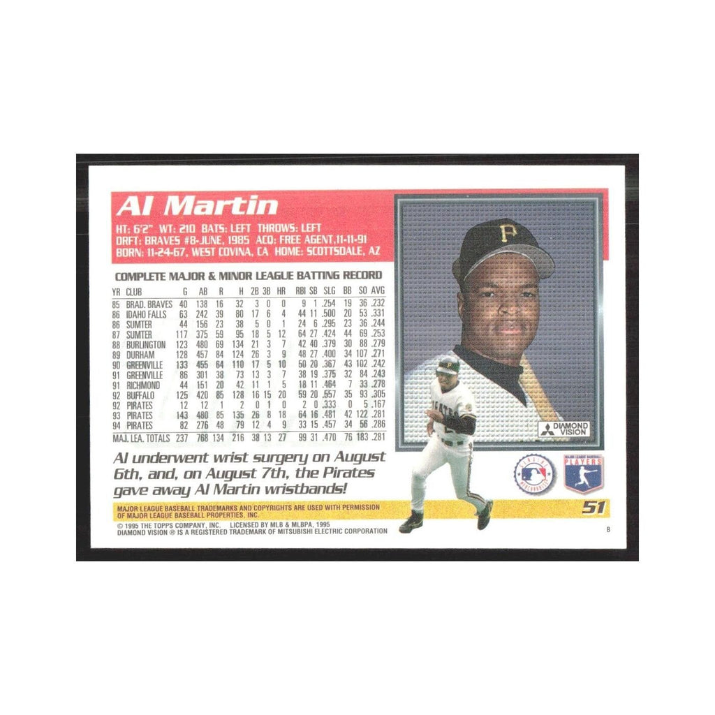 1995 Topps Al Martin Pirates #51