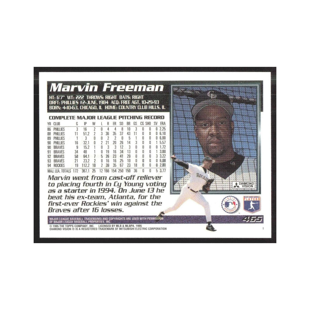 1995 Topps Marvin Freeman Rockies #465