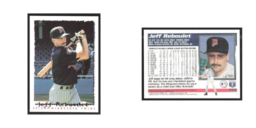 1995 Topps Jeff Reboulet Twins #359
