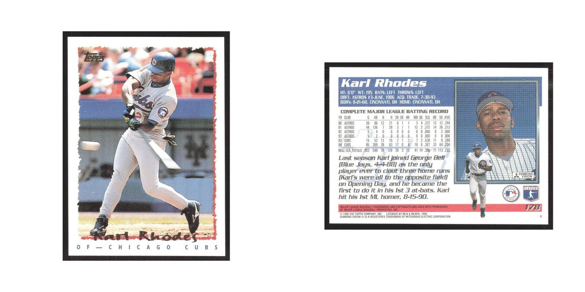 1995 Topps Karl Rhodes Cubs #178