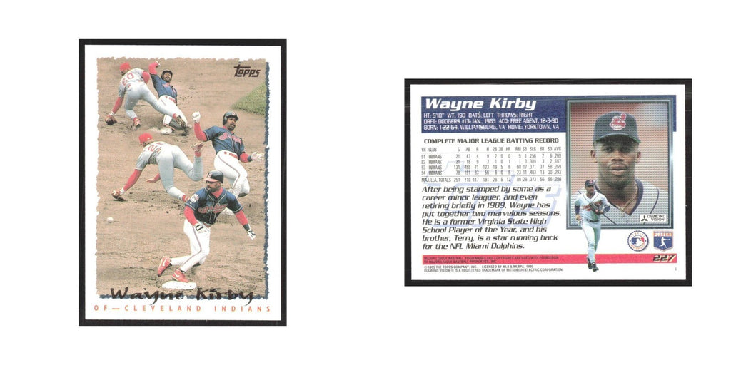 1995 Topps Wayne Kirby Indians #227