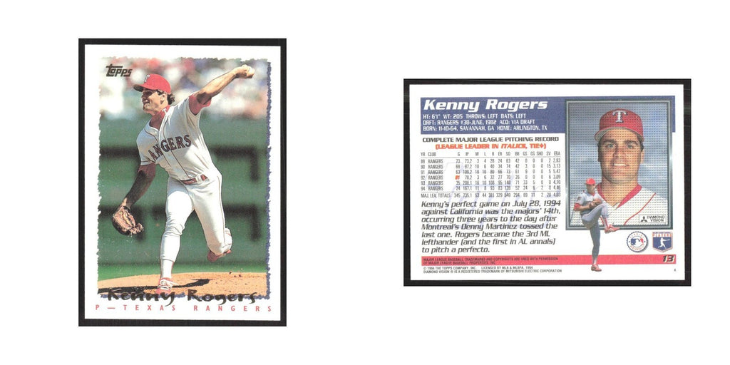 1995 Topps Kenny Rogers #13