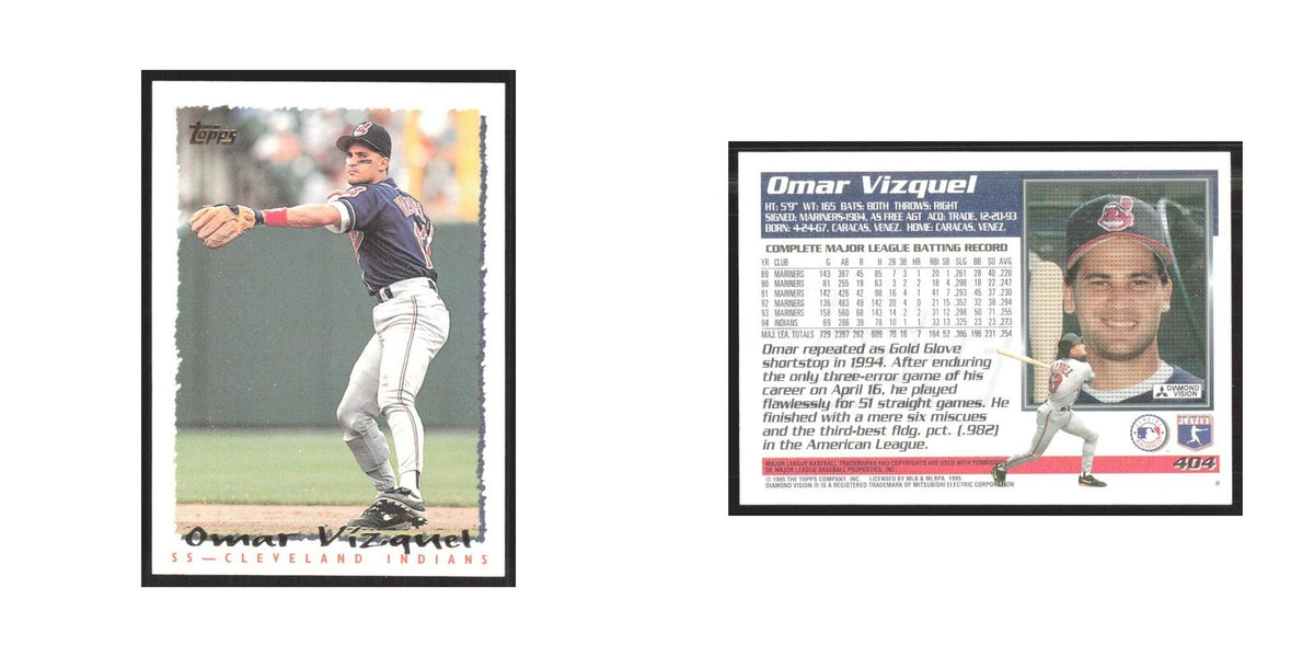 1995 Topps Omar Vizquel Indians #404