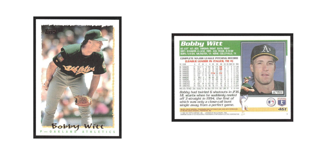 1995 Topps Bobby Witt Athletics #461
