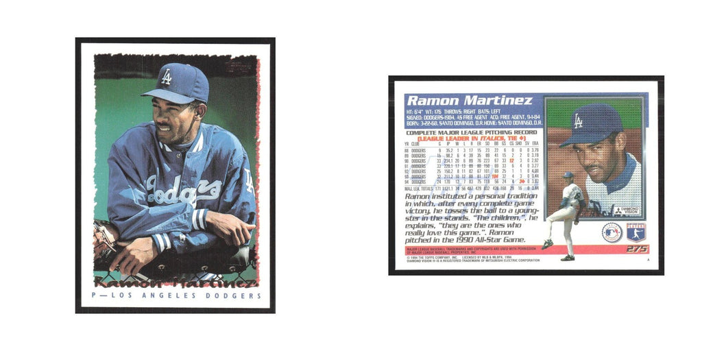1995 Topps Ramon Martinez Dodgers #275