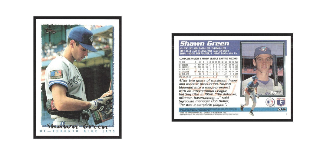 1995 Topps Shawn Green Blue Jays #514