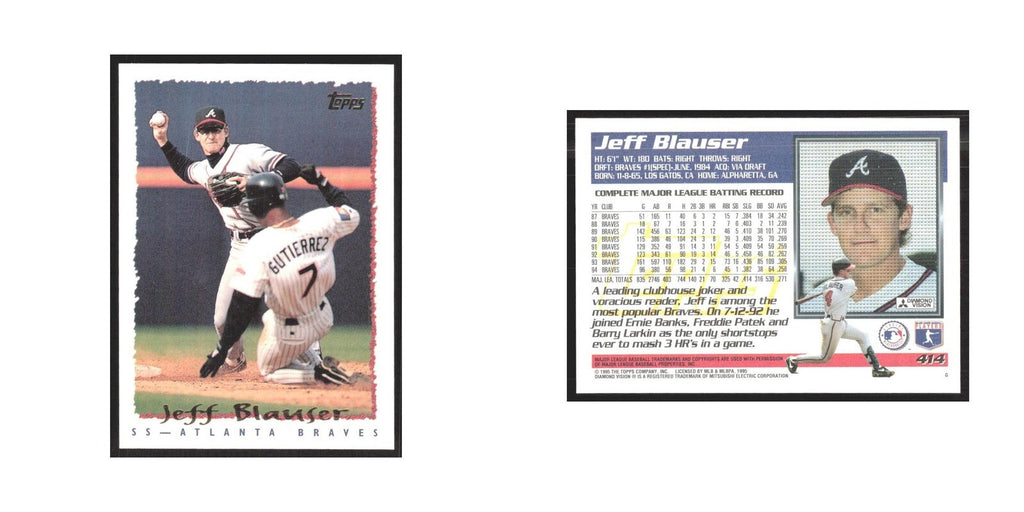 1995 Topps Jeff Blauser Braves #414
