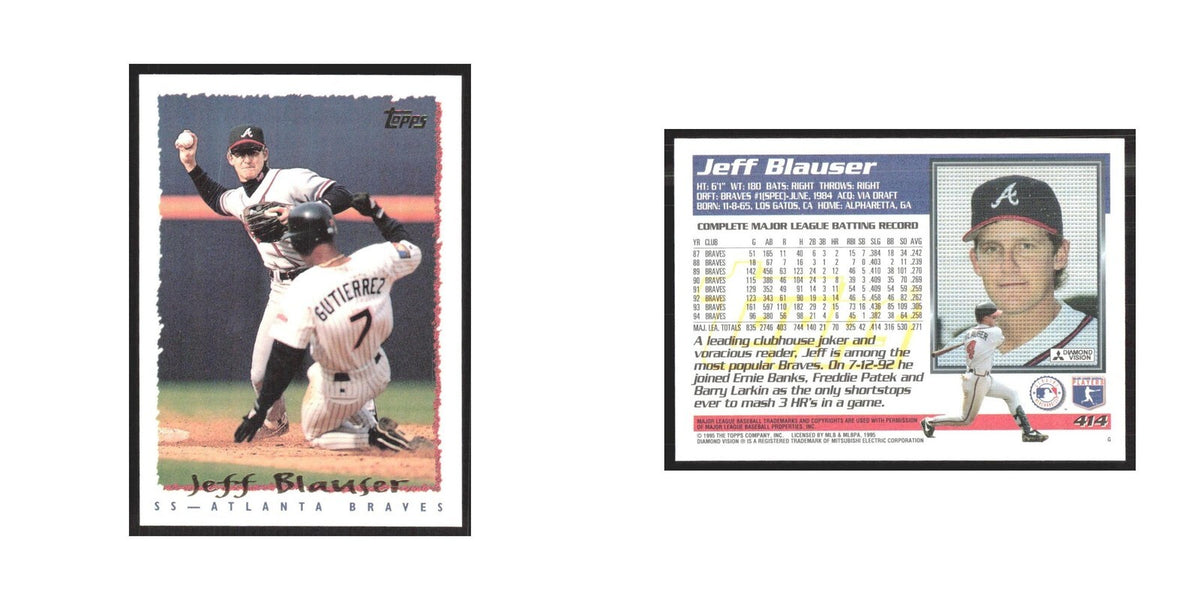 1995 Topps Jeff Blauser Braves #414